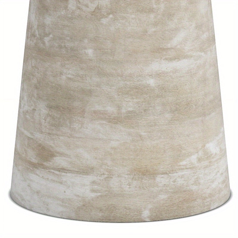 Stylish Accent Table for Living Room Bedroom, Distressed White Wash Finish, Lightweight Side Table with Sturdy Frame, Perfect for Home Decor.
