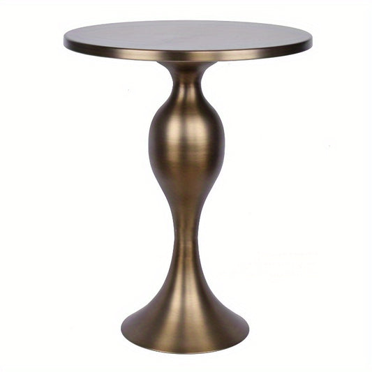 LumiSource Grandview Gallery Ashland 24 Modern Metal Side Table - Matte Golden Bronze, No Assembly Needed, Sturdy Accent Table for Living Room, Bedroom,