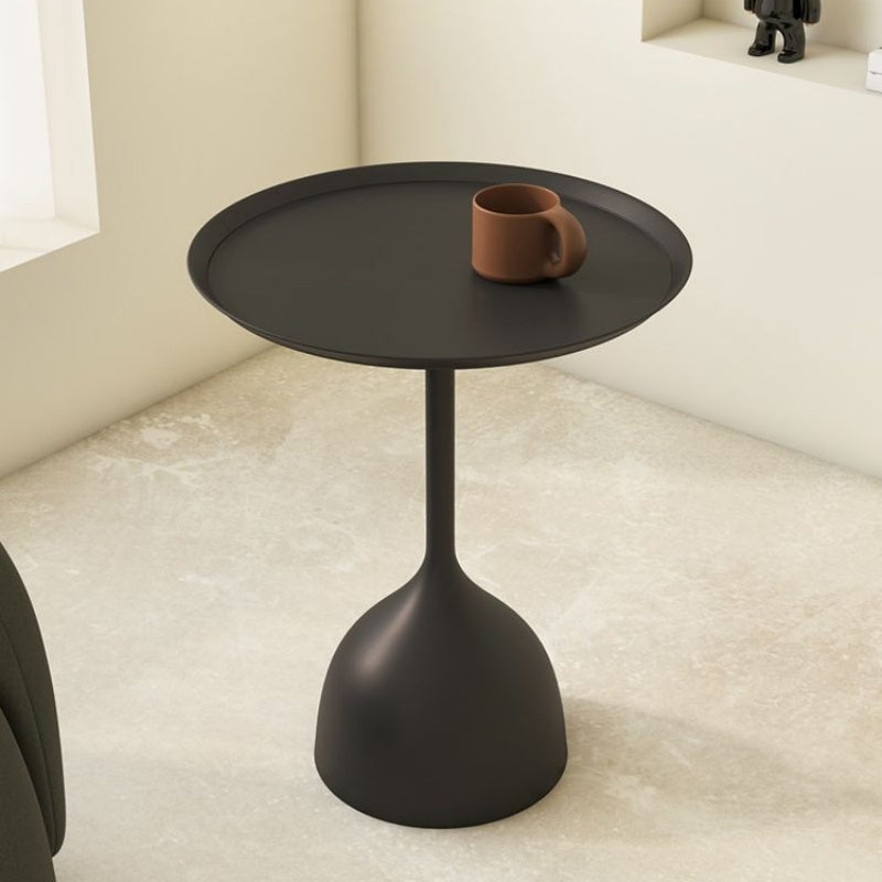 1pc Nordic-Inspired Minimalist Side Table - Creative Metal Design for Small Spaces, Perfect for Living Room Sofa & Bedroom, Landed Tray, Bedside Cabinet
