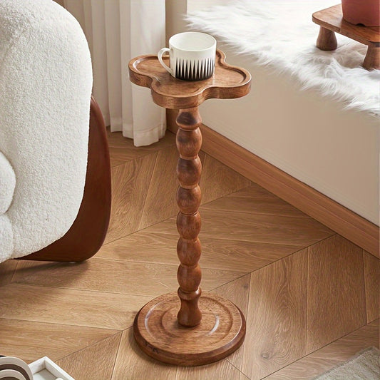 Modern Round Wooden Side Table- Multifunctional Coffee Table, Suitable for Living Room, Sofa, Bedroom, Mixed Color Wooden Plant Stand, Home Decor Furniture