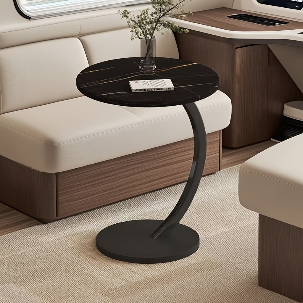 Compact Walnut-shaped RV Table With A Sturdy Metal Frame - Modern And Lightweight RV Table Suitable For RVs, Versatile Home Decor,
