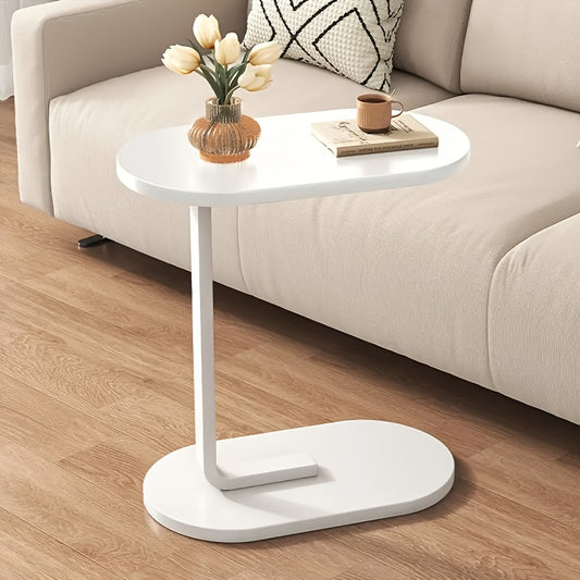 Luxury C-Shaped Side Table Luxury Solid Wood Metal C-Shaped Office Side Table | Sofa, Bedside, Coffee Table, Double Layer Panel, Sturdy Load-Bearing, High-End Gift
