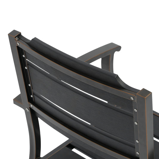 Patio Table And Chairs Set, Patio Furniture Set, 5pcs, HDPS All-Weather Material Outdoor Dining Set, Outdoor Furniture with Umbrella Hole