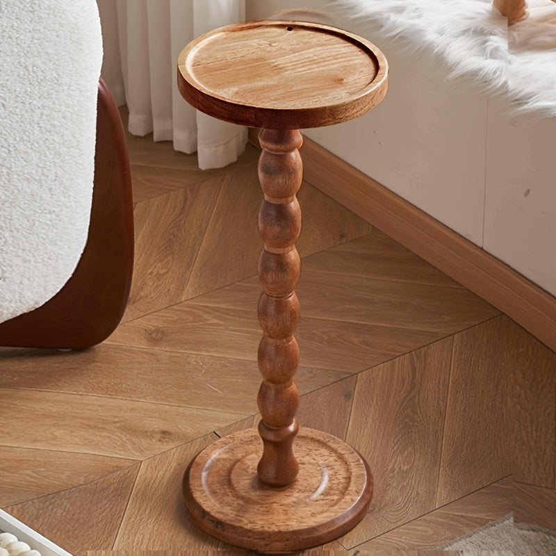 Modern Round Wooden Side Table- Multifunctional Coffee Table, Suitable for Living Room, Sofa, Bedroom, Mixed Color Wooden Plant Stand, Home Decor Furniture