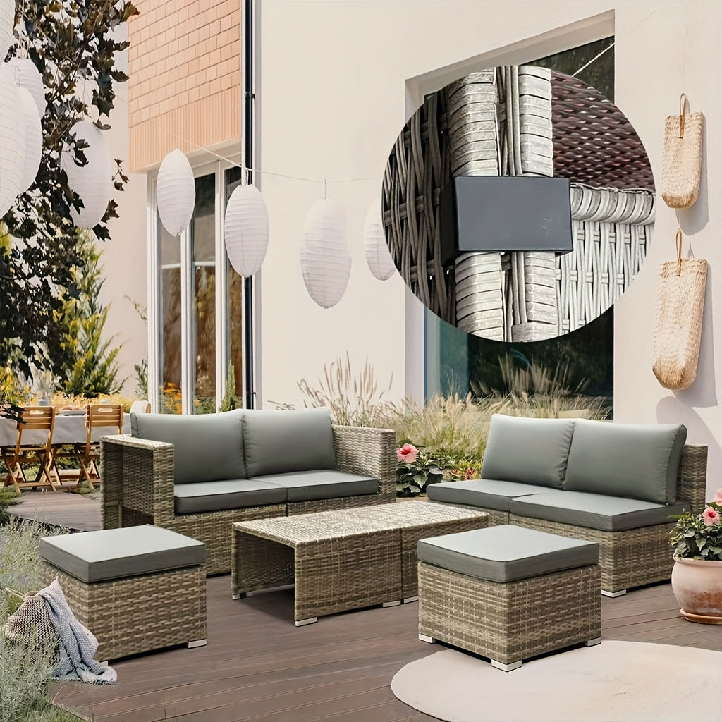 Black Modern Square Coffee Table with Unique Leg Design – Durable Plastic Outdoor Patio Furniture for Garden,