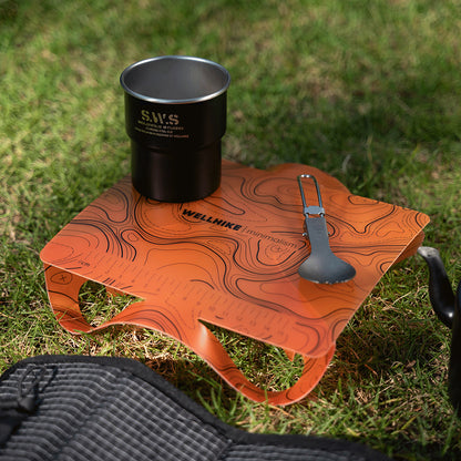 68G Heavy-Duty Folding Camping Table & Cutting Board - Portable Outdoor Table with Non-Slip, Orange\u002F,
