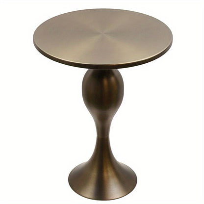 LumiSource Grandview Gallery Ashland 24 Modern Metal Side Table - Matte Golden Bronze, No Assembly Needed, Sturdy Accent Table for Living Room, Bedroom,