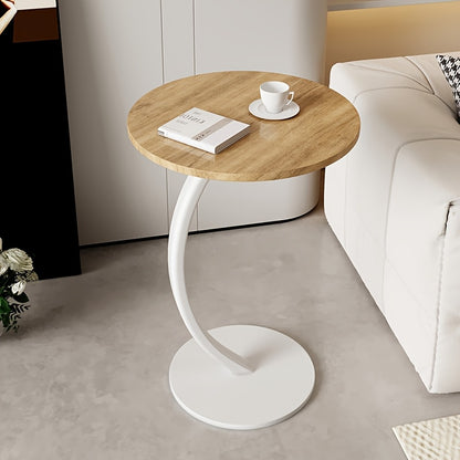 Modern Walnut-Colored Coffee table - Indoor\u002FOutdoor side table with Sturdy Metal frame, Lightweight & Space-Saving Design, Elegant Walnut Finish for Living Room,