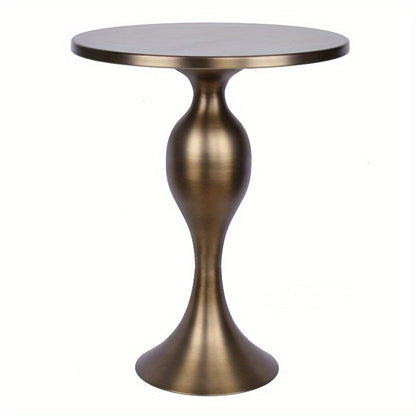LumiSource Grandview Gallery Ashland 24 Modern Metal Side Table - Matte Golden Bronze, No Assembly Needed, Sturdy Accent Table for Living Room, Bedroom,
