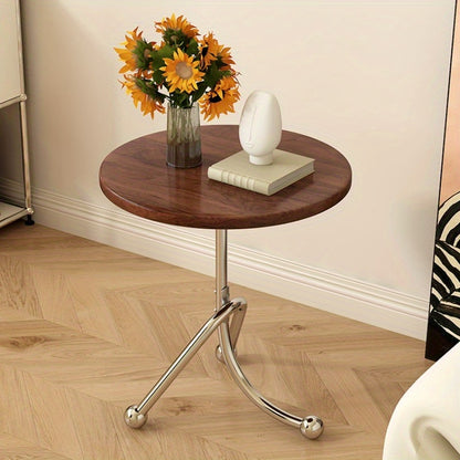 Black Nordic Side Table Round Black Nordic-Inspired Side Table - Versatile for Living Room, Bedroom, or Office Chic