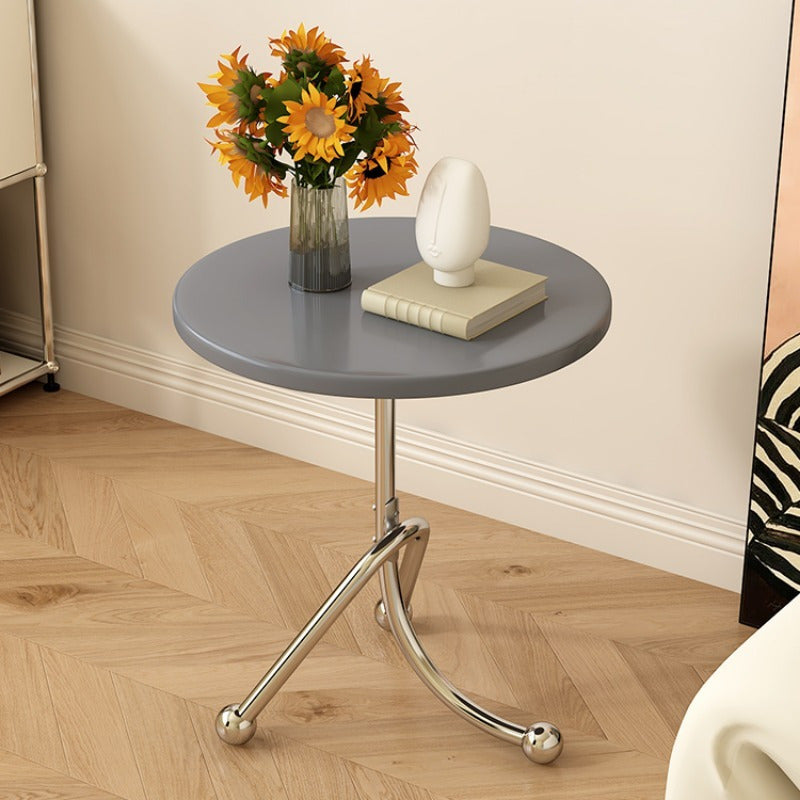 Black Nordic Side Table Round Black Nordic-Inspired Side Table - Versatile for Living Room, Bedroom, or Office Chic