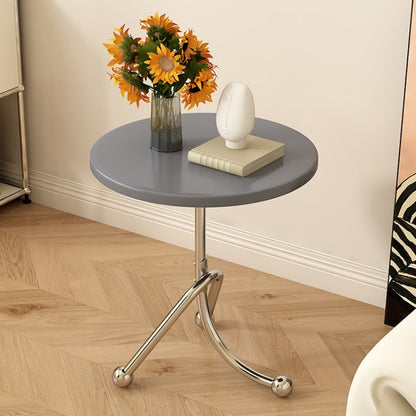 Black Nordic Side Table Round Black Nordic-Inspired Side Table - Versatile for Living Room, Bedroom, or Office Chic