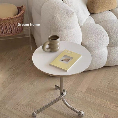 Black Nordic Side Table Round Black Nordic-Inspired Side Table - Versatile for Living Room, Bedroom, or Office Chic
