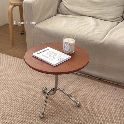 Black Nordic Side Table Round Black Nordic-Inspired Side Table - Versatile for Living Room, Bedroom, or Office Chic