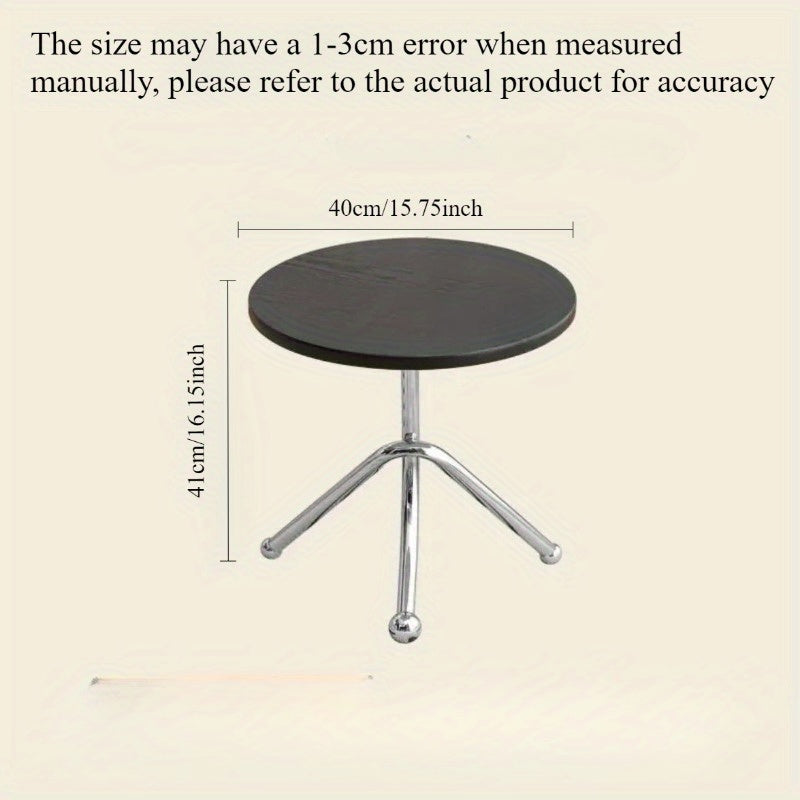 Black Nordic Side Table Round Black Nordic-Inspired Side Table - Versatile for Living Room, Bedroom, or Office Chic