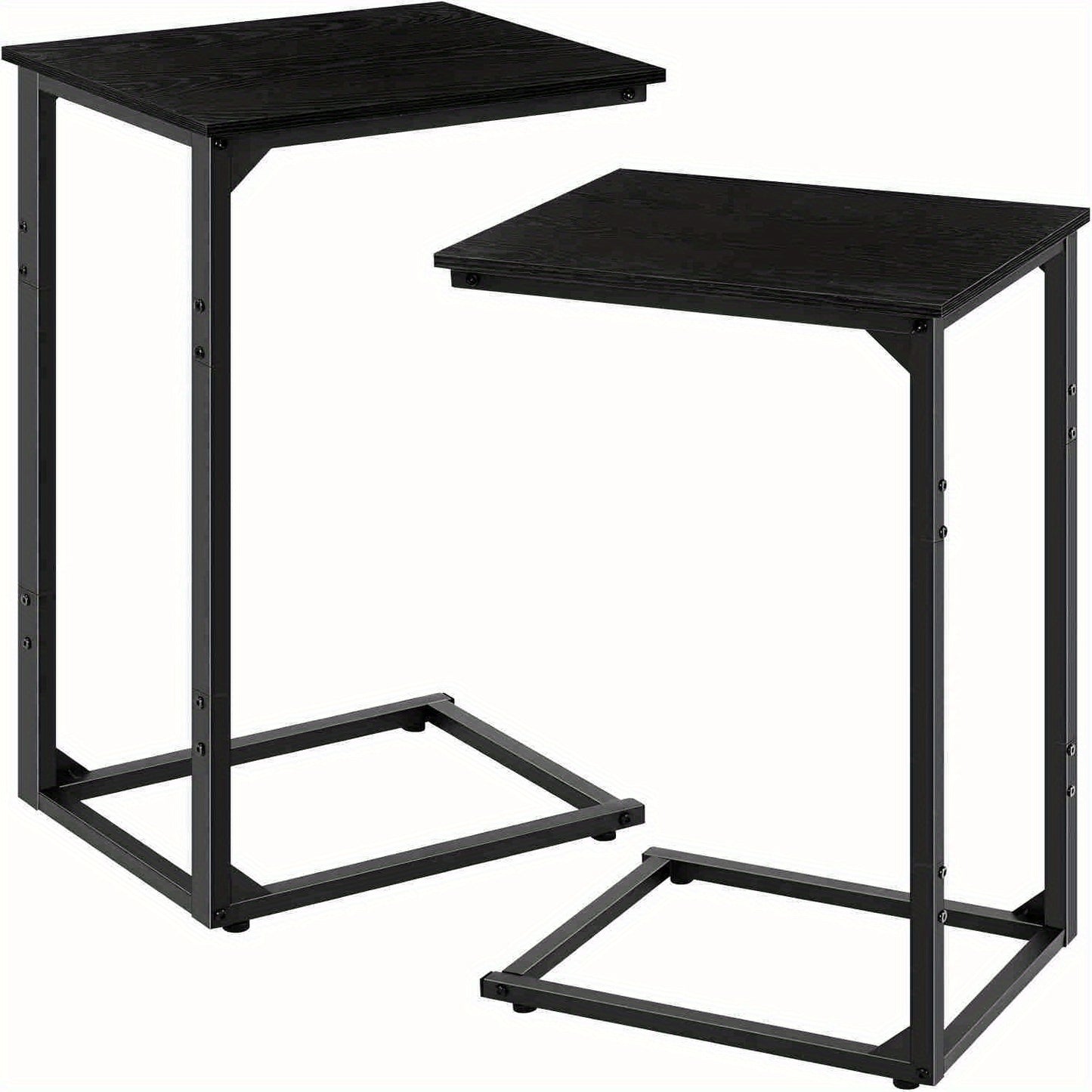 Sofa side table, C shape sofa snack table, bedroom bedside table, sofa coffee table table, can slide into the sofa below, suitable for living room, bedroom