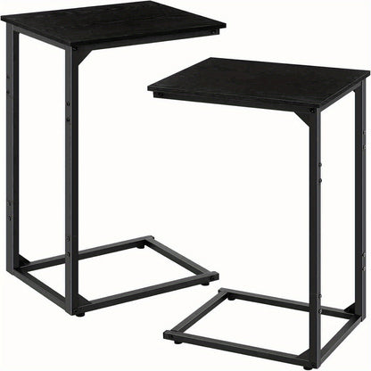 Sofa side table, C shape sofa snack table, bedroom bedside table, sofa coffee table table, can slide into the sofa below, suitable for living room, bedroom