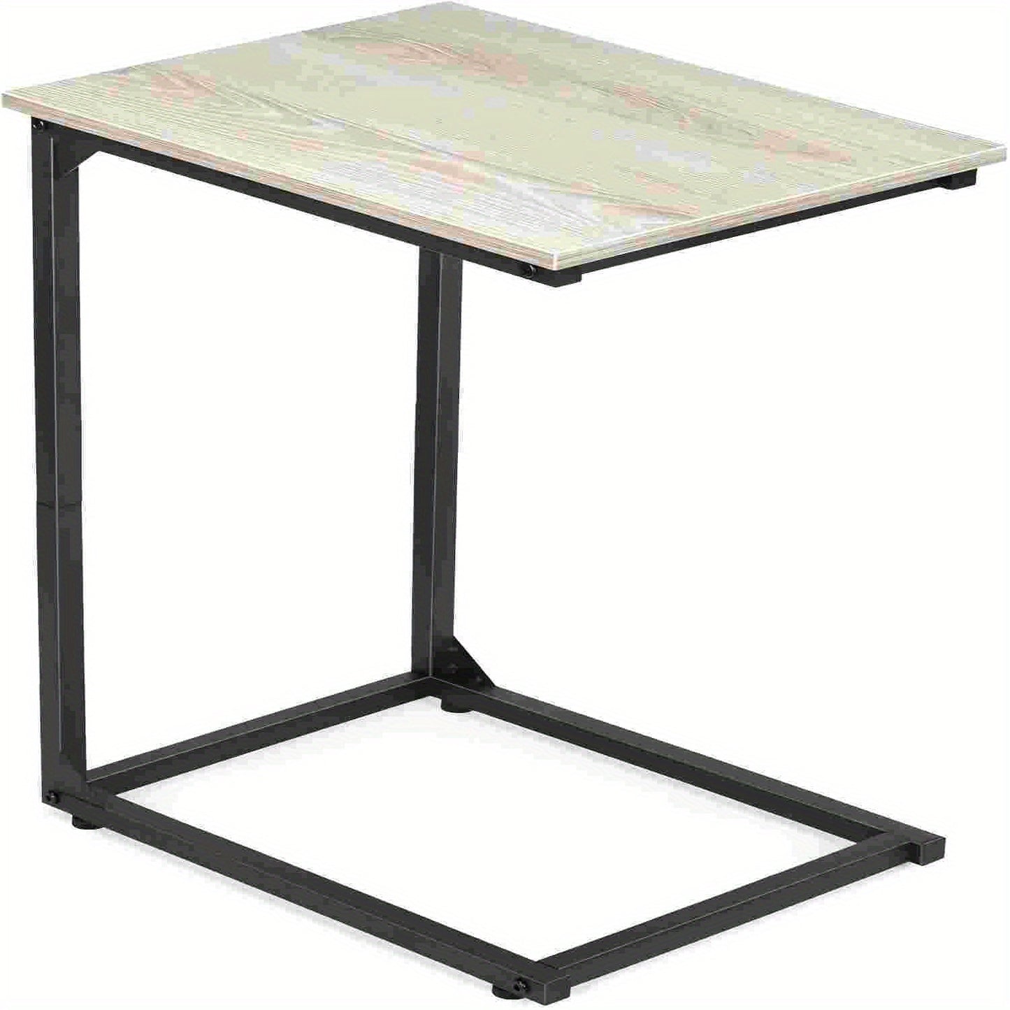Sofa side table, C shape sofa snack table, bedroom bedside table, sofa coffee table table, can slide into the sofa below, suitable for living room, bedroom