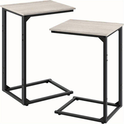Sofa side table, C shape sofa snack table, bedroom bedside table, sofa coffee table table, can slide into the sofa below, suitable for living room, bedroom