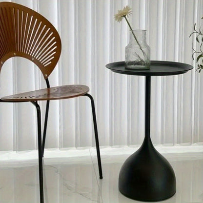 Iron Art Side Table 1pc Modern Nordic Iron Art Side Table - Minimalist Creative End Table for Living Room - Uncharged Iron Construction, No Upholstery