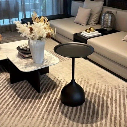 Iron Art Side Table 1pc Modern Nordic Iron Art Side Table - Minimalist Creative End Table for Living Room - Uncharged Iron Construction, No Upholstery