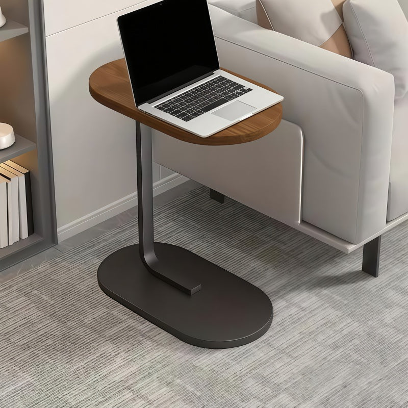 Luxury C-Shaped Side Table Luxury Solid Wood Metal C-Shaped Office Side Table | Sofa, Bedside, Coffee Table, Double Layer Panel, Sturdy Load-Bearing, High-End Gift