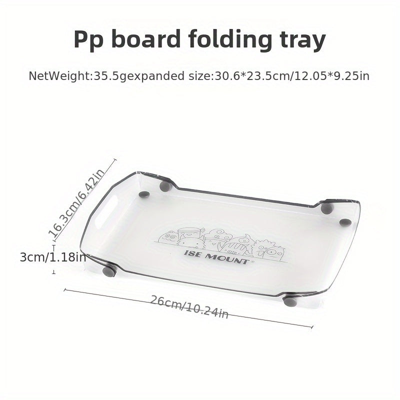 Ultra-Lightweight Portable Folding Camping Table - Heavy-Duty PP Material with Interlocking Clamps,
