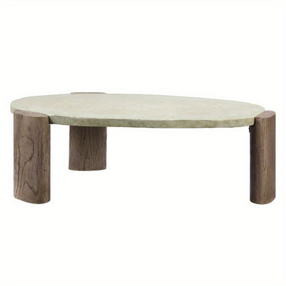 Dayana Modern & Oak Finish Coffee Table with Sturdy Legs - No Assembly Required, Durable Contemporary Design for Living Room, Office, or Lounge,