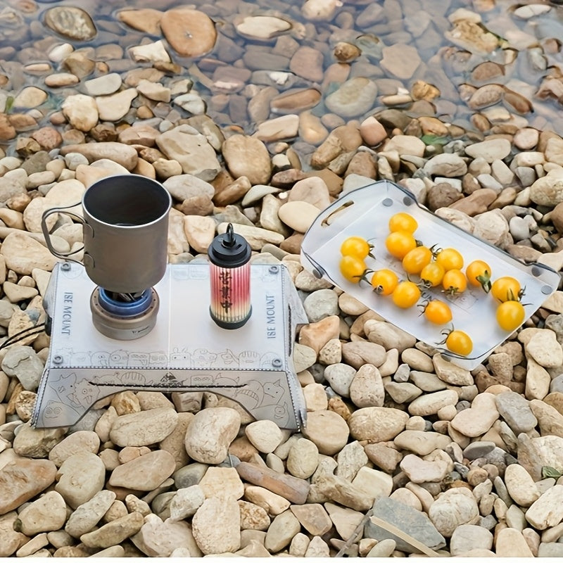 Ultra-Lightweight Portable Folding Camping Table - Heavy-Duty PP Material with Interlocking Clamps,