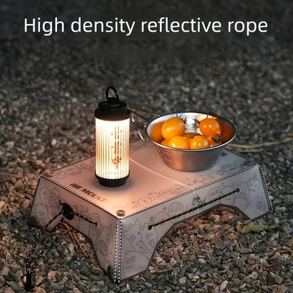 Ultra-Lightweight Portable Folding Camping Table - Heavy-Duty PP Material with Interlocking Clamps,