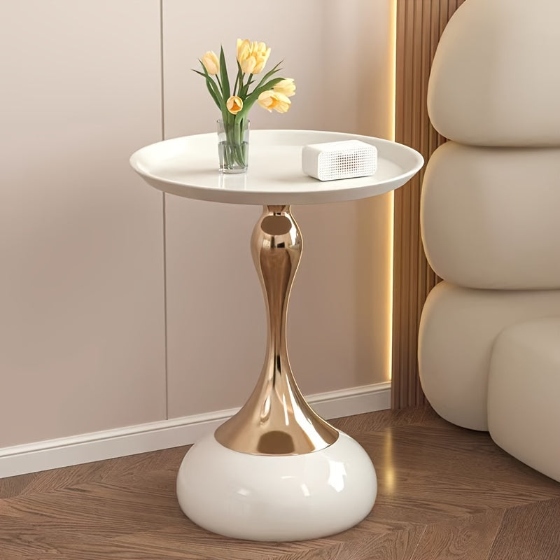 Modern Nordic Iron Side Table - Space-Saving Small Coffee Table for Living Room, Bedroom, Balcony - Ideal for Halloween, Women's Day, Valentine's,