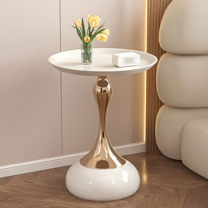 Modern Nordic Iron Side Table - Space-Saving Small Coffee Table for Living Room, Bedroom, Balcony - Ideal for Halloween, Women's Day, Valentine's,