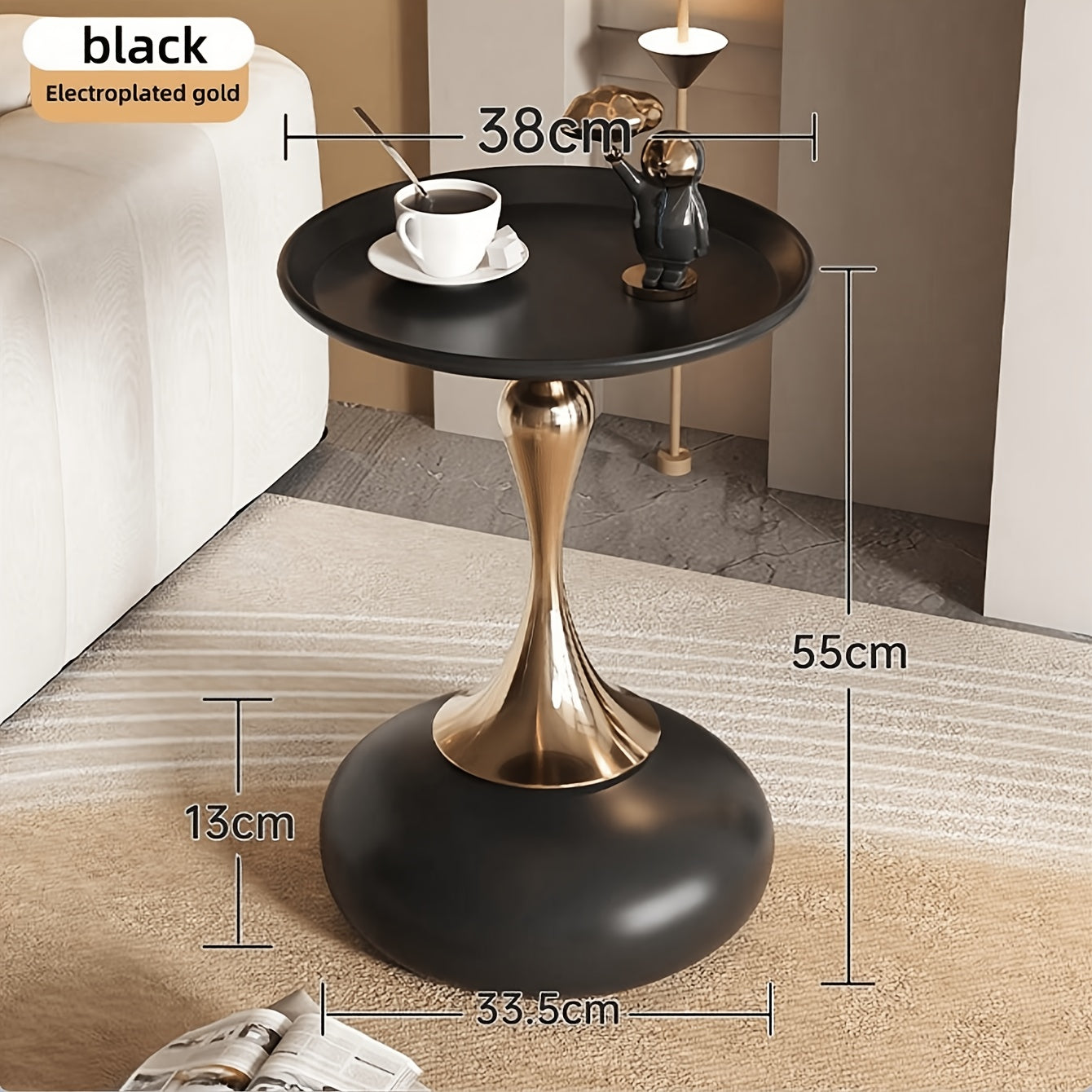 This Is a Special Gift That Can Be Given to Family And Friends. Handmade White Round Table Coffee Table, Creative Side Cabinet, Living Room Sofa Side Table,