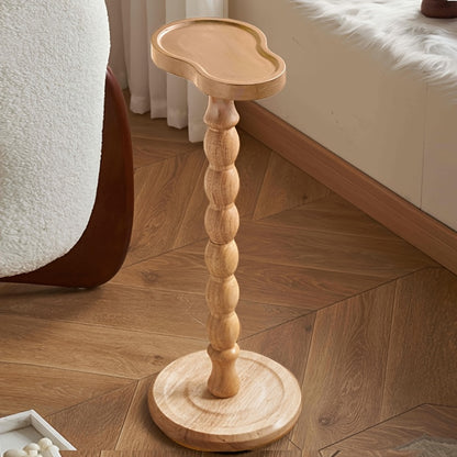 Modern Round Wooden Side Table- Multifunctional Coffee Table, Suitable for Living Room, Sofa, Bedroom, Mixed Color Wooden Plant Stand, Home Decor Furniture