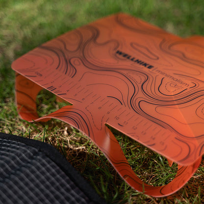 68G Heavy-Duty Folding Camping Table & Cutting Board - Portable Outdoor Table with Non-Slip, Orange\u002F,