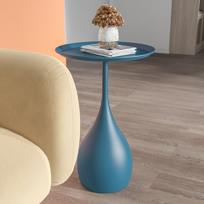 Mini Minimalist Tea Table 1pc Light Luxury Mini Minimalist Small Round Mobile Tea Table - Sofa Side Table, Bed Table, Art Designer