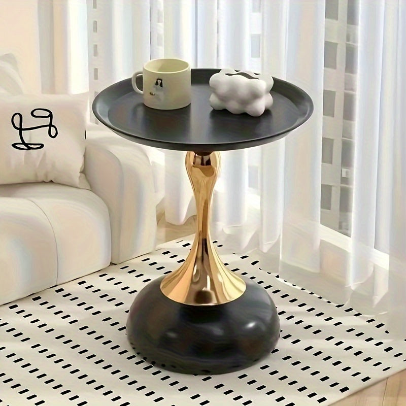 Modern Nordic Iron Side Table - Space-Saving Small Coffee Table for Living Room, Bedroom, Balcony - Ideal for Halloween, Women's Day, Valentine's,