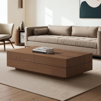 Mid-Century Modern Farmhouse Expandable Coffee Table - Adjustable 47, 2-81, 8\
