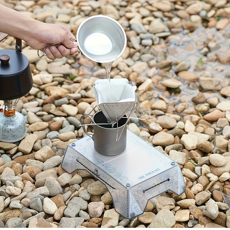 Ultra-Lightweight Portable Folding Camping Table - Heavy-Duty PP Material with Interlocking Clamps,