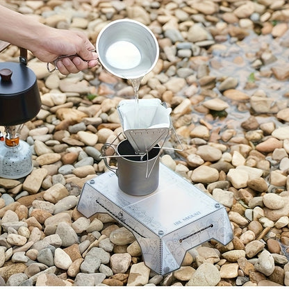 Ultra-Lightweight Portable Folding Camping Table - Heavy-Duty PP Material with Interlocking Clamps,