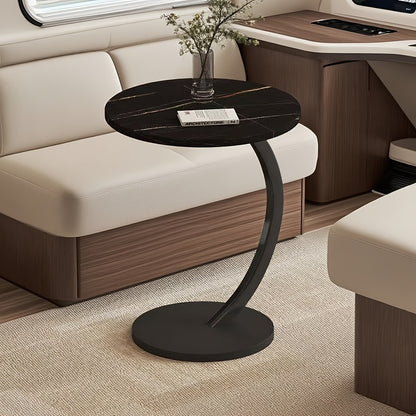 Compact Walnut-shaped RV Table With A Sturdy Metal Frame - Modern And Lightweight RV Table Suitable For RVs, Versatile Home Decor,