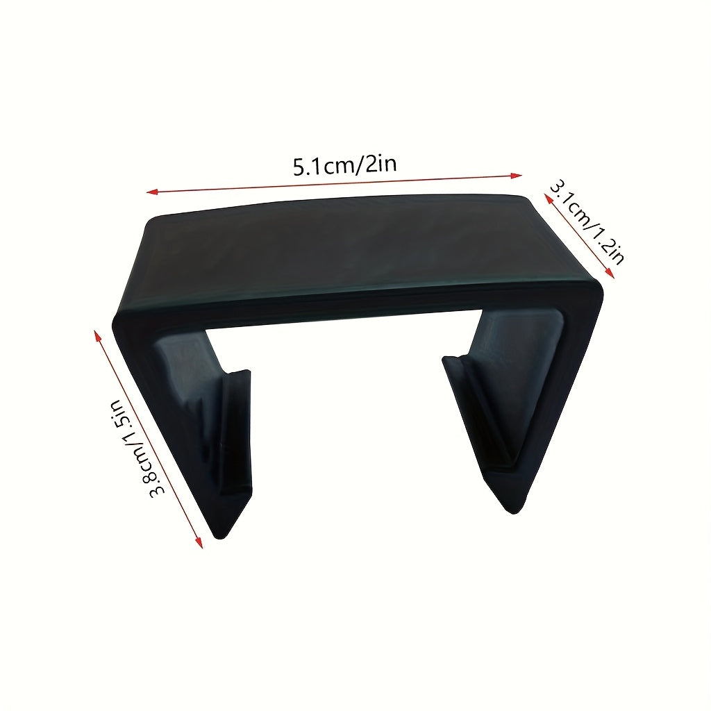 Black Modern Square Coffee Table with Unique Leg Design – Durable Plastic Outdoor Patio Furniture for Garden,