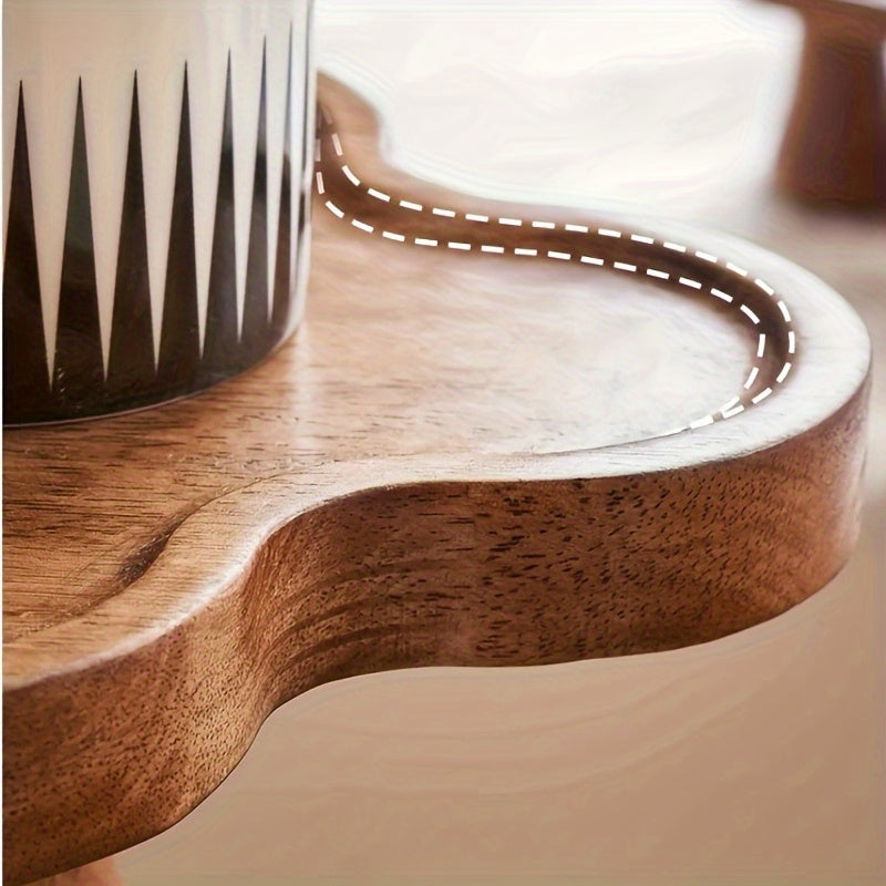 Modern Round Wooden Side Table- Multifunctional Coffee Table, Suitable for Living Room, Sofa, Bedroom, Mixed Color Wooden Plant Stand, Home Decor Furniture