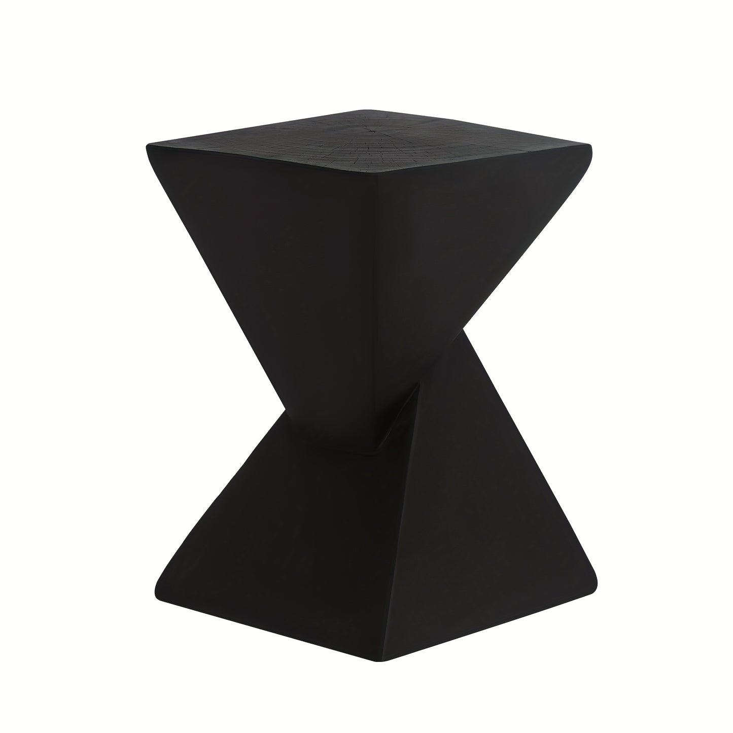 Light-Weight Concrete Accent End Table, Modern Timer Outdoor Side Table for Living Room Backyard