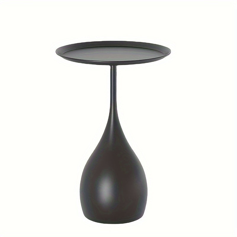 Mini Minimalist Tea Table 1pc Light Luxury Mini Minimalist Small Round Mobile Tea Table - Sofa Side Table, Bed Table, Art Designer