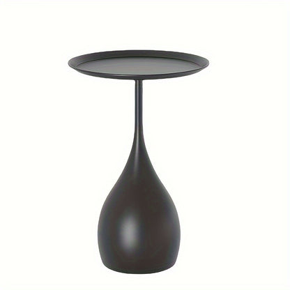 Mini Minimalist Tea Table 1pc Light Luxury Mini Minimalist Small Round Mobile Tea Table - Sofa Side Table, Bed Table, Art Designer
