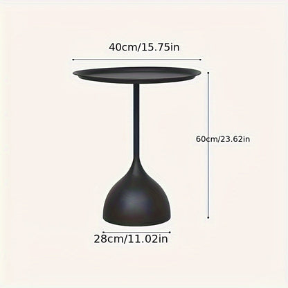1pc Nordic-Inspired Minimalist Side Table - Creative Metal Design for Small Spaces, Perfect for Living Room Sofa & Bedroom, Landed Tray, Bedside Cabinet
