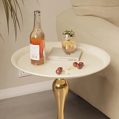Modern Nordic Iron Side Table - Space-Saving Small Coffee Table for Living Room, Bedroom, Balcony - Ideal for Halloween, Women's Day, Valentine's,