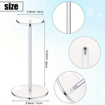 1pc Clear Acrylic Round Side Table – Modern Minimalist Small Coffee Table for Living Room, Bedroom, Balcony – Easy to Assemble, Lightweight and Durable Design,