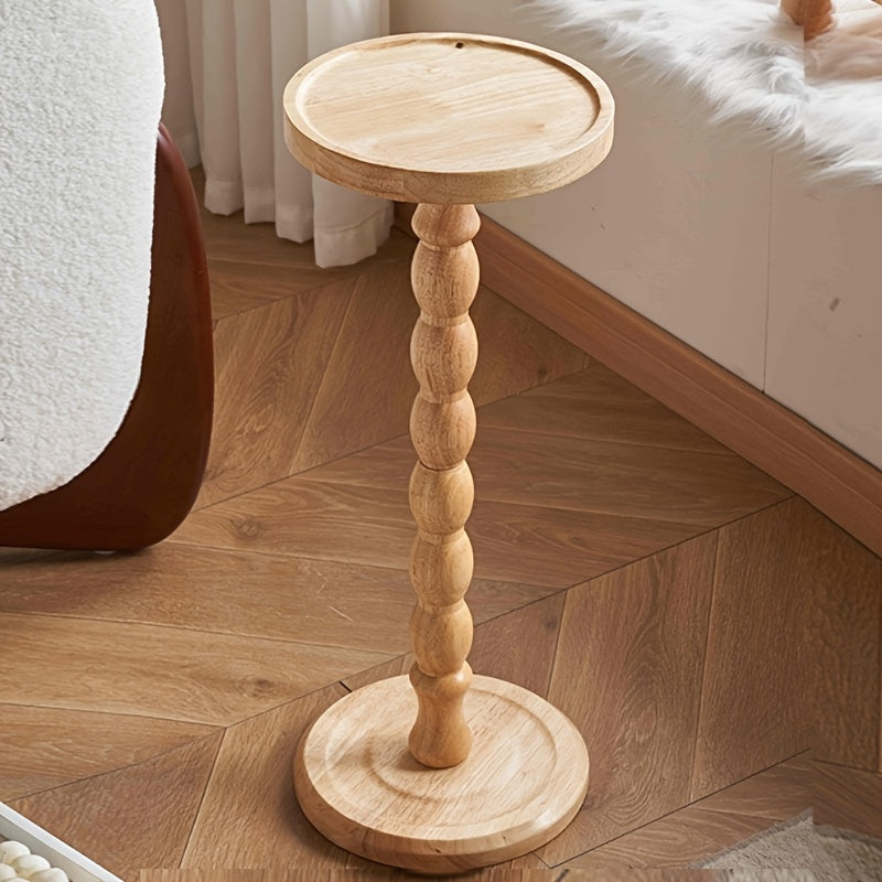 Modern Round Wooden Side Table- Multifunctional Coffee Table, Suitable for Living Room, Sofa, Bedroom, Mixed Color Wooden Plant Stand, Home Decor Furniture